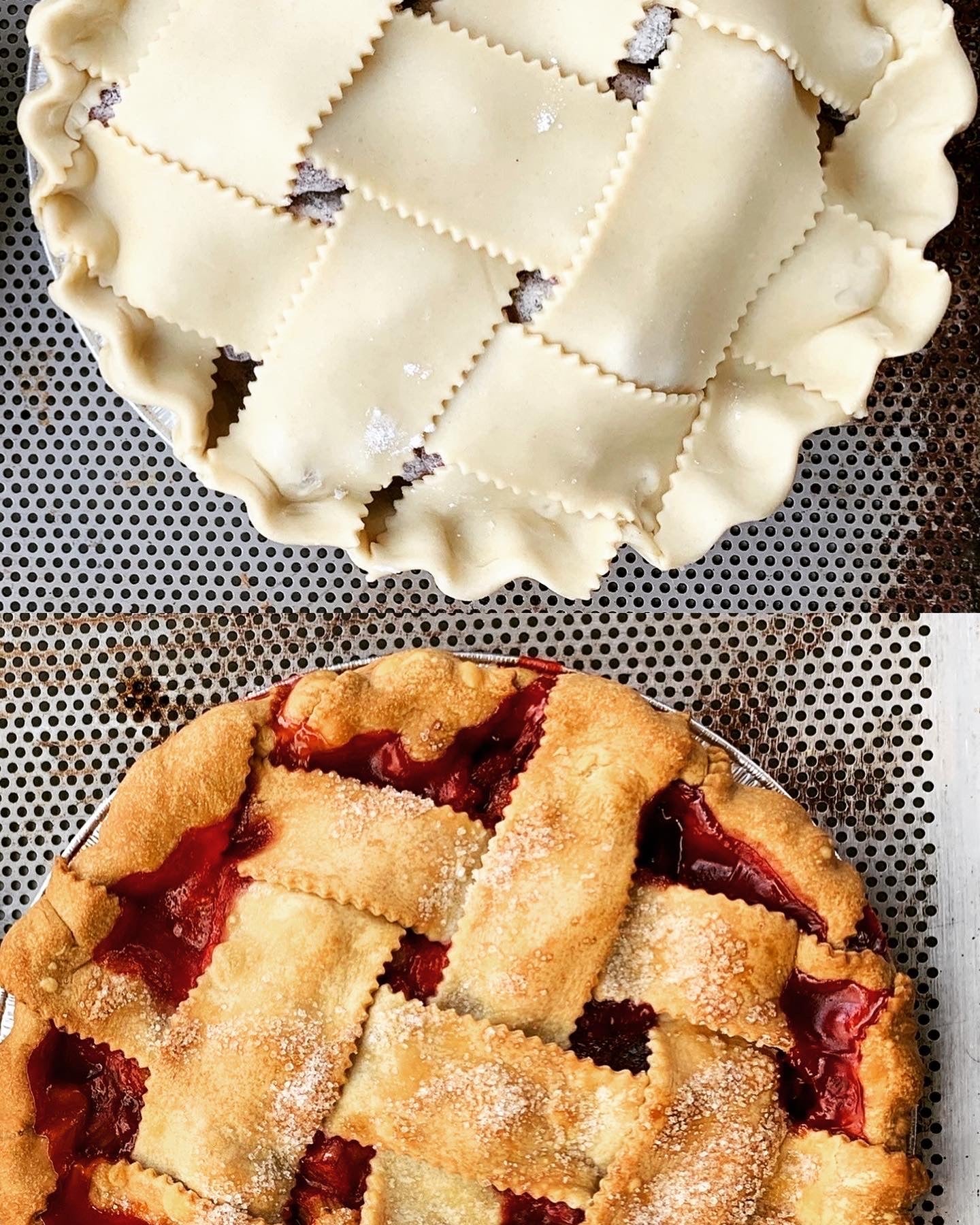 Rhubarb Strawberry Pie